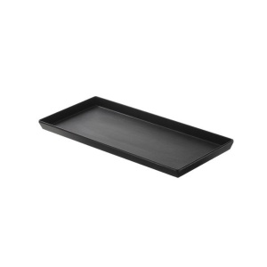 Tava dreptunghiulara melamina negru Lanzaroate 32,6x15x2 T8264