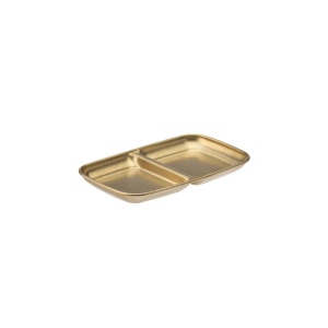 Platou servire 2 compartimente Utopia Gold Vintage Steel 15x9cm F81012