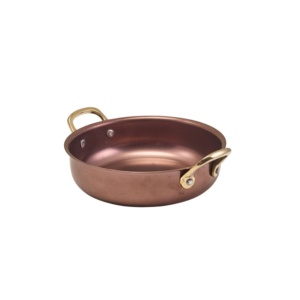 Vas rotund servire Copper Vintage Steel 15.5x4cm SRD16CV
