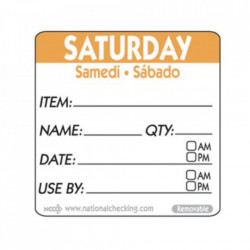 Eticheta detasabila zi Sambata ( 500 ) Genware 5cm RIDU2206R