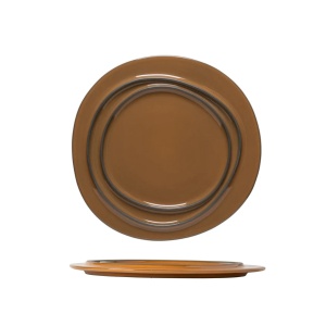 Farfurie aperitiv Ambar dark caramel 28cm 1ABP281e-CAR