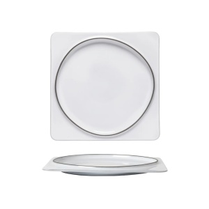 Farfurie patrata aperitiv Ambar salt of the sea 27x27cm 1ABP271e-WHI