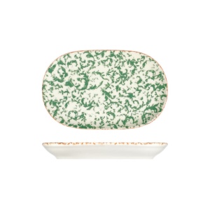 Platou oval Venecia Green 33x21cm 20641-143033