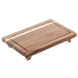 Platou servire canelura lemn acacia 38x24x5cm S5034