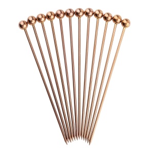 Set 12 scobitori cocktail inox bronz11cm 12257