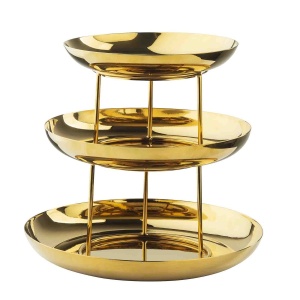 Suport servire fructe de mare gold 35cm 12037