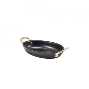 Vas oval servire Vintage Steel Black 16,5x12,5cm SSD16BKV