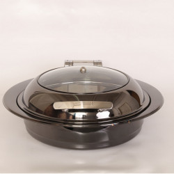 Chafing dish rotund negru 49cm 4L 10436