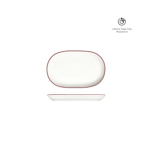 Platou oval Modest Maroon 18x12cm 13001-143018