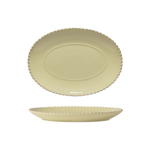 Platou oval Pearl Lily Green 34x25cm PEA331-LLY