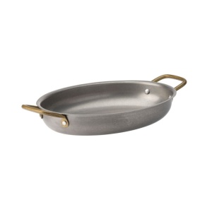 Vas oval servire Utopia Vintage Steel 24.5x17.5cm F91413