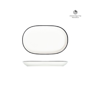 Platou oval rotunjit Modest Black 23 cm 19001-143023