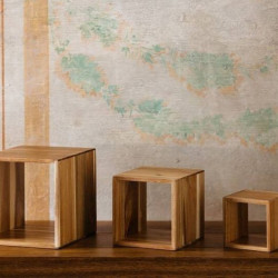 Set cub expozitoare bufet acacia 13/18/23 cm S5050
