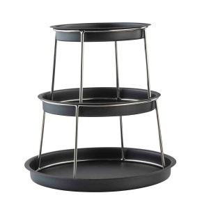 Suport servire fructe de mare negru mat 35.5cm 12067