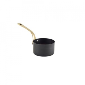 Mini sosiera cu maner Vintage Steel Black 7,8x4,5cm SMS8BKV