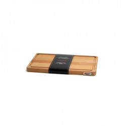Platou servire lemn cu canelura pentru sos 35x23x2cm BIS08.026300.001