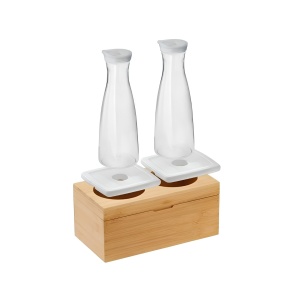 Set 2 carafe cu suport bambus 1500ml S1006