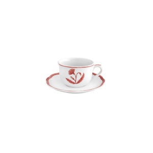 Set ceasca si farfurie cafea Jane Coral 140ml 21145352