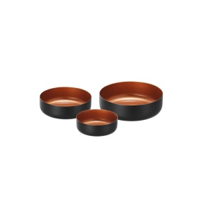 Set sosiere bicolore 3 piese 9x3, 11x3,5, 13x4 cm P1009