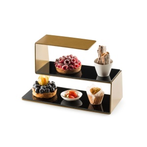 Stand bufet auriu/negru 31cm XIDEE-203