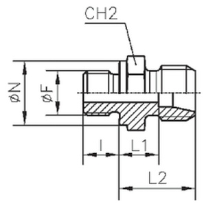 Adaptor drept, Filet metric-bspp, exterior-exterior - Img 2