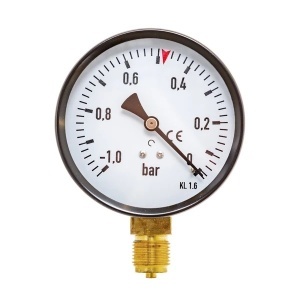 Manometru radial pentru vid cu glicerina D63, -1+3 bar, G1/4"
