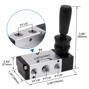 Distribuitor pneumatic manual 4H210-08 - Img 2