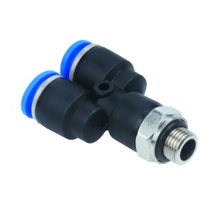 Racord pneumatic Push-In tip Y cu filet exterior – aer comprimat