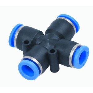 Racord pneumatic Push-In cruce din polimer – aer comprimat