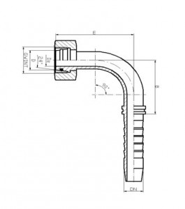 Racord-armatura Dkol 90' - Metric serie usoara - Img 3