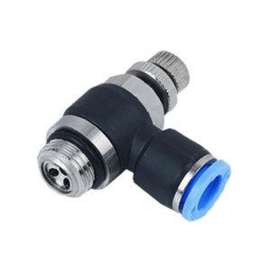 Drosel pneumatic 90° – regulator debit aer comprimat tip cot pentru cilindri pneumatici