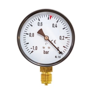 Manometru radial pentru vid cu glicerina D63, -1-0 bar, G1/4"