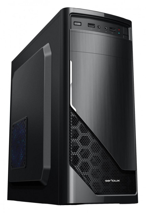 Carcasa PC Serioux BASIC, Sursa 450W, Middle Tower, ATX, black