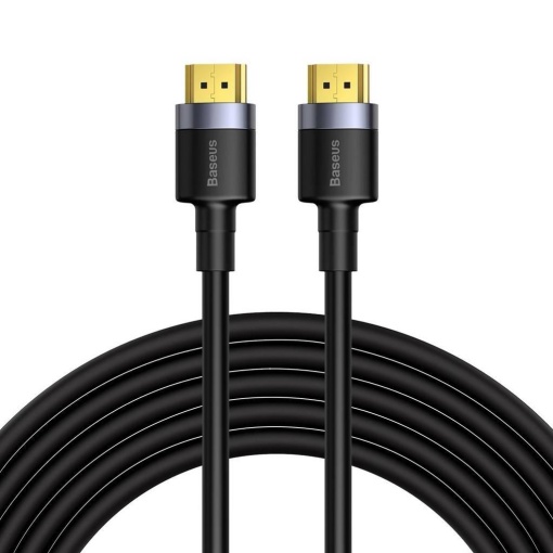 Cablu video Baseus Cafule, conectivitate HDMI (T) la HDMI (T), rezolutie maxima 4K UHD (3840 x 2160) la 60 Hz, conectori auriti, lungime 5 metri
