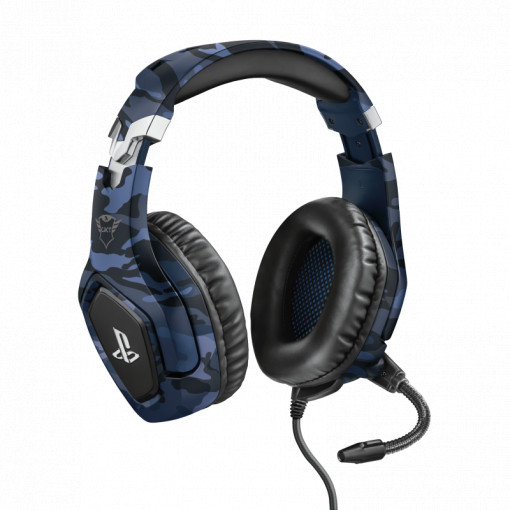 Casti cu microfon Trust GXT 488 FORZE-B GAMING HEADSET PS4, albastru