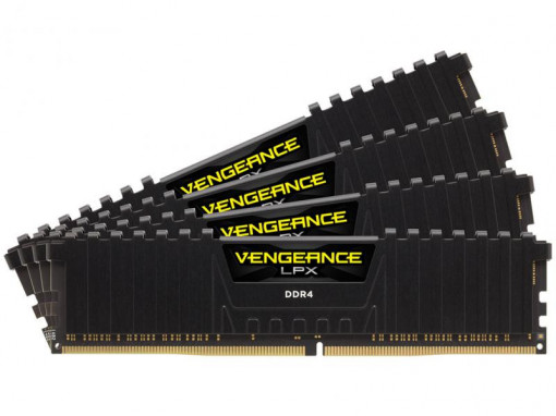 Memorie RAM DIMM Corsair Vengeance LPX 16GB (4x4GB), DDR4 2666MHz, CL16, 1.2V, black, XMP 2.0