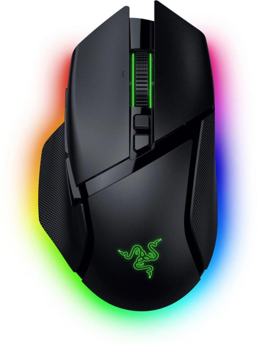 Razer Basilisk V3 35K, wireless, bluetooth, rezolutie maxima 35000 DPI, 11 butoane programabile, autonomie pana la 140h (mod wireless, miscare constanta la 1000Hz), pana la 210h (mod bluetooth), iluminare Razer Chroma™ RGB, senzor Focus Pro 35K Optical