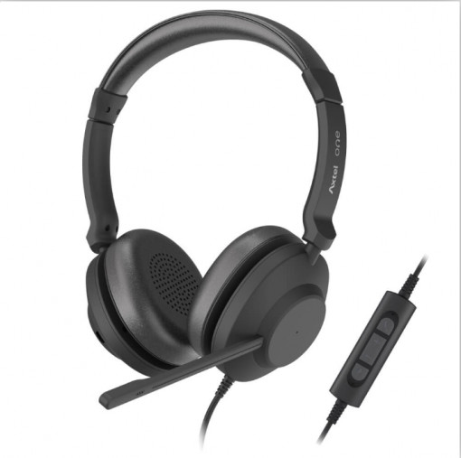HEADSET AXTEL ONE STEREO HD AXH-ONE , Corded, Headset Conectivity USB-A, USB-C / with STEREO HD . Speakert Size has 40 mm / Passive noise reduction : STRONG