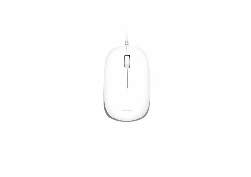 Mouse Serioux cu fir, optic, Noblesse 9800M, 1000dpi, alb-gri, ambidextru, blister, cablu 1.6m, USB