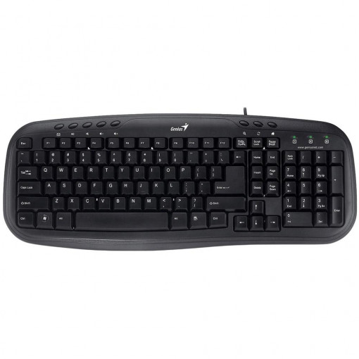 Tastatura Genius Slimstar M200, cu fir, US layout, neagra