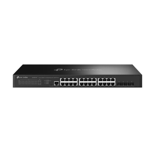 "JetStream™ 24-Port 2.5GBASE-T L2+ Managed Switch with 4 10GE SFP+ Slots PORT: 24× 2.5G RJ45 Ports, 4× 10G SFP+ Slots, RJ45/Micro-USB Console Port SPEC: 1U 19-inch Rack-mountable Steel Case FEATURE: Integration with JetStream™ SDN Controller, Static
