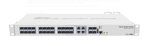 Mikrotik Cloud Router Switch, CRS328-4C-20S-4S+RM; Smart Switch, 20 xSFP cages, 4 x SFP+ cages, 4 x Combo ports (Gigabit Ethernet or SFP),800MHz CPU, 512MB RAM, 1U rackmount case, Dual Power Supplies, RouterOSL5 or SwitchOS (Dual Boot); Max power