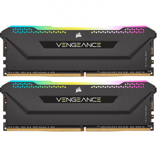 Memorie RAM Corsair Vengeance RGB PRO SL, DIMM, 16GB, DDR4, CL18, 3600MHz, kit of 2