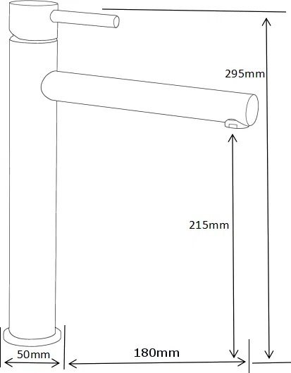 Baterie de lavoar PRO, Inaltime 29.5cm, Culoare Rose Gold - Img 2