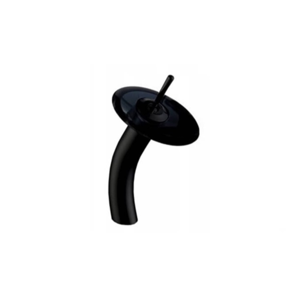 Baterie lavoar de Sticla PRO G003, Diverse Culori, Montaj pe blat, inaltime 30 cm, finisaj Negru Mat - Img 4