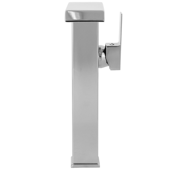 Baterie Lavoar Inalta REA KENT, Montaj Pe Blat, Capat Fix, Tip Cascada, Inaltime 28 Cm, Finisaj Crom - Img 4