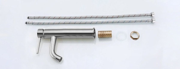Baterie lavoar REA LUNGO SLIM HIGH, Inaltime 28 cm, Rotire 360, Finisaj Crom - Img 4