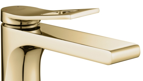 Baterie Lavoar REA SOUL GOLD HIGH , Montaj Pe Blat, Capat Fix, Inaltime 22.5 Cm, Finisaj Auriu - Img 3
