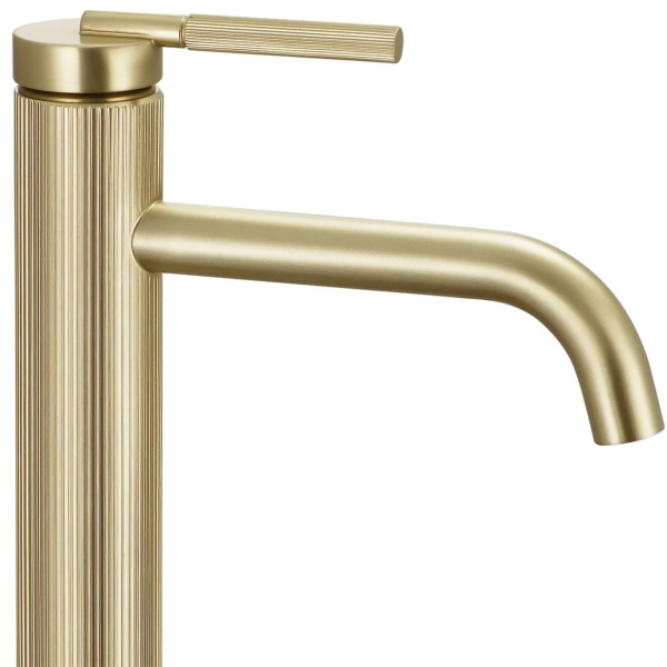 Baterie pentru baie REA Argon High, Design Elegant , Culoare Brush Gold - Img 5