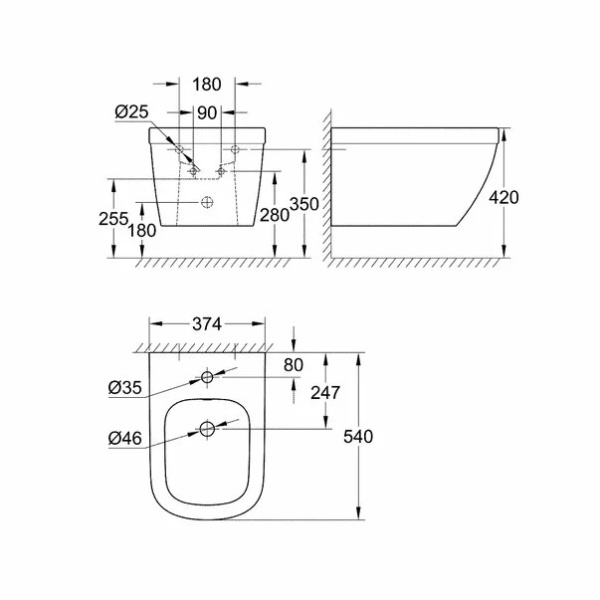 Bideu suspendat Grohe Euro Ceramic - Img 2